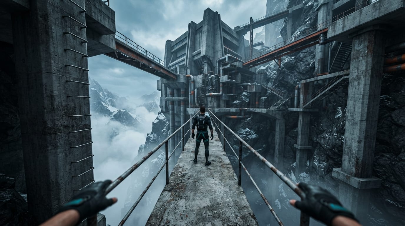 Mountain sky bridge facility