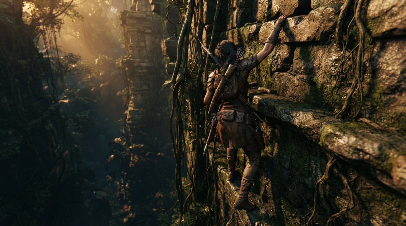 Climb ancient temple walls