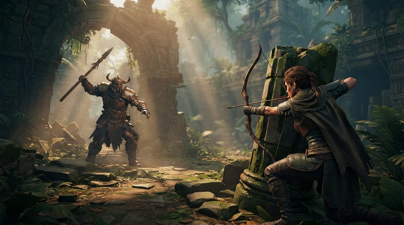 Trade arrows in open ruins