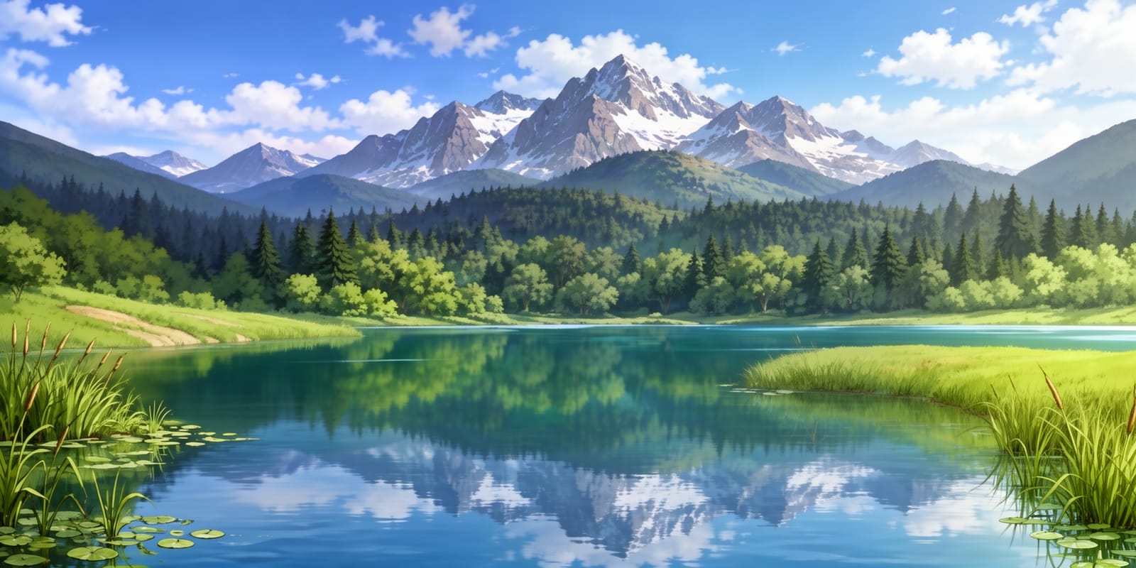 Snowy Mountain Lake