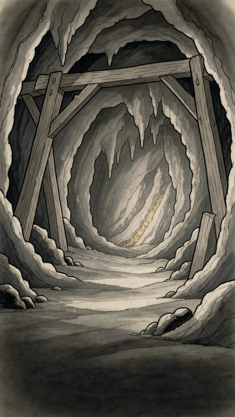 Ink Mine Depths Background