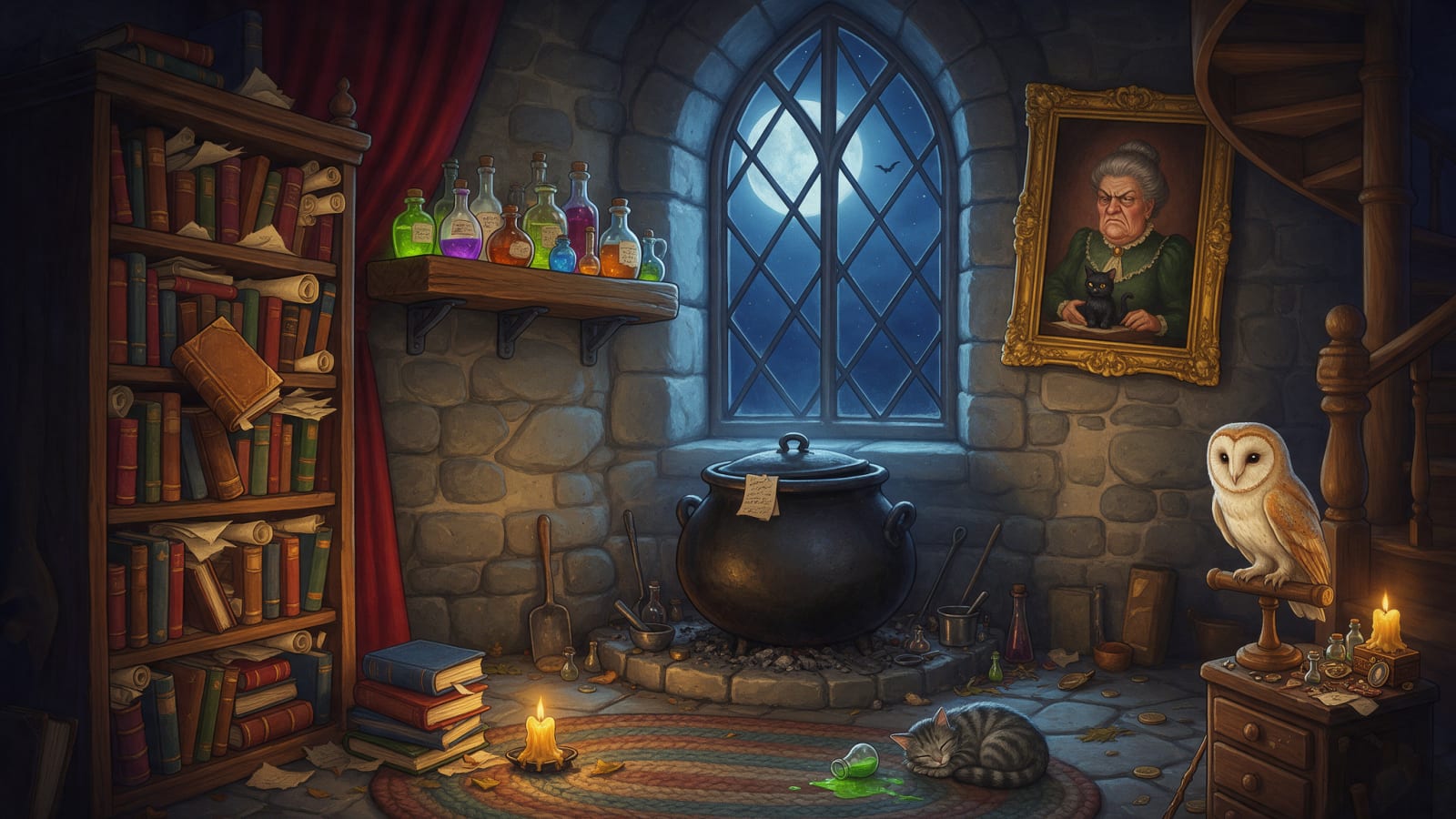 Merlin's Tower Study Background
