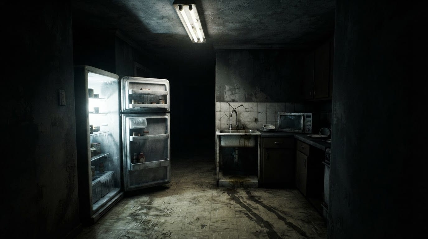 Cozinha com luz piscando