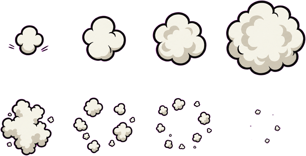 Dust Puff 4x2 Effect Sheet