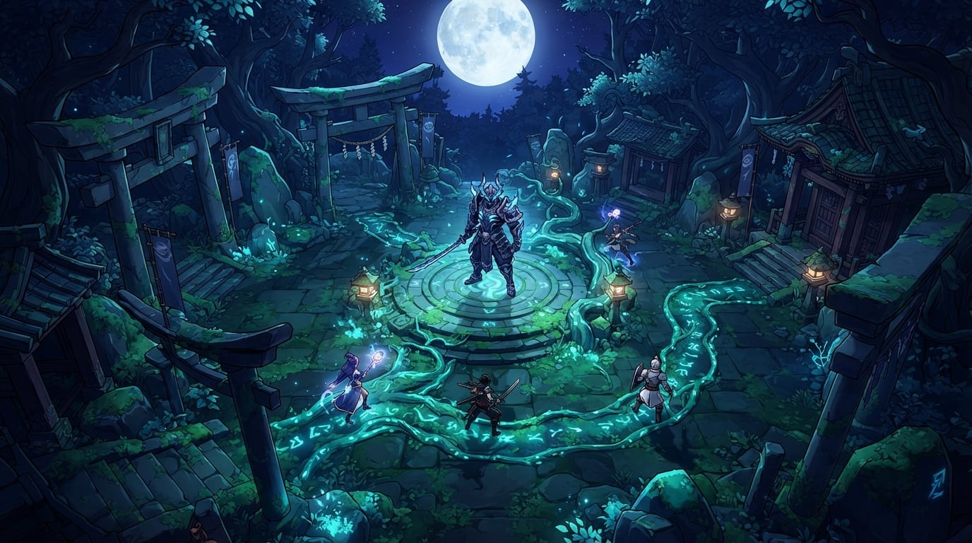 Moonlit Forbidden Shrine Forest