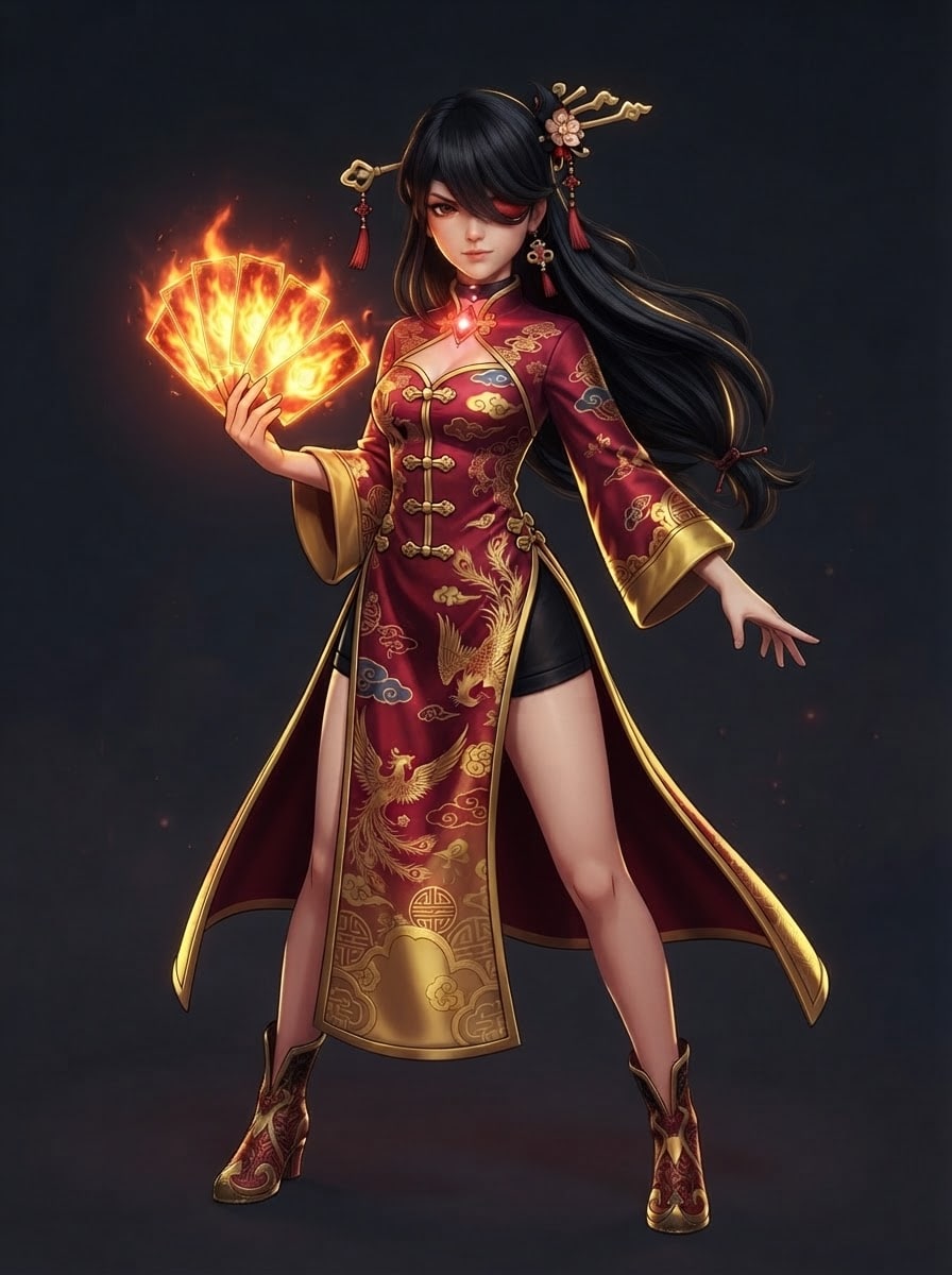 붉은 드레스의 도전자 — Realistic 3D