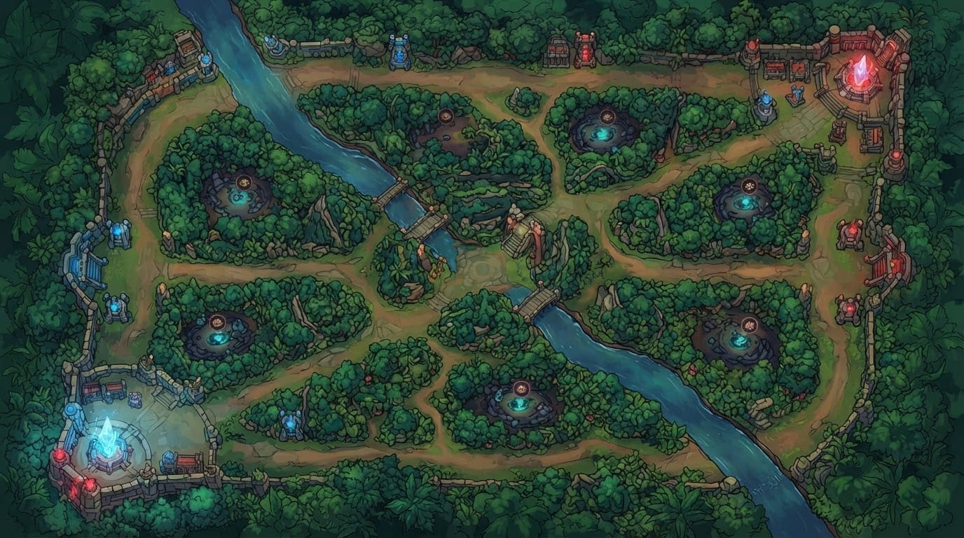 Overgrown forest map