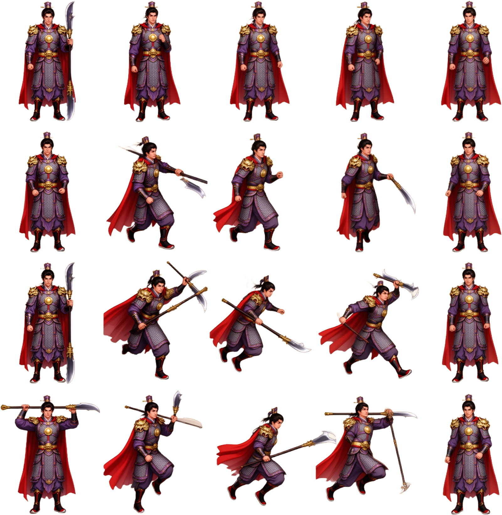Chinese General Sprite Sheet