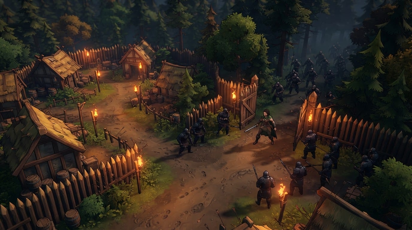 Défend un village cerné