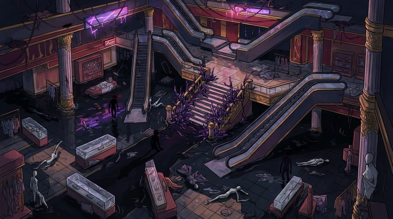 Flooded department store abyss