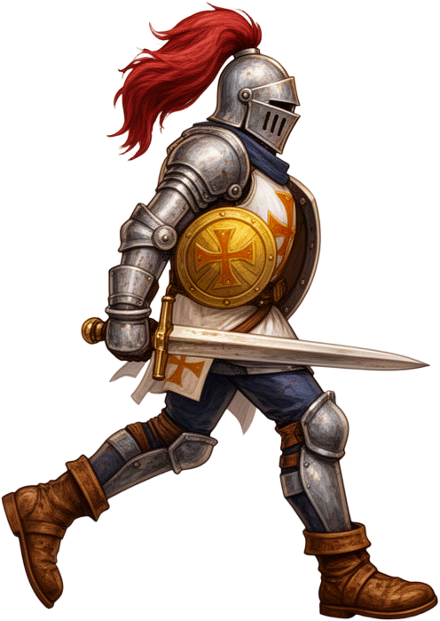 Silver Knight Midstride