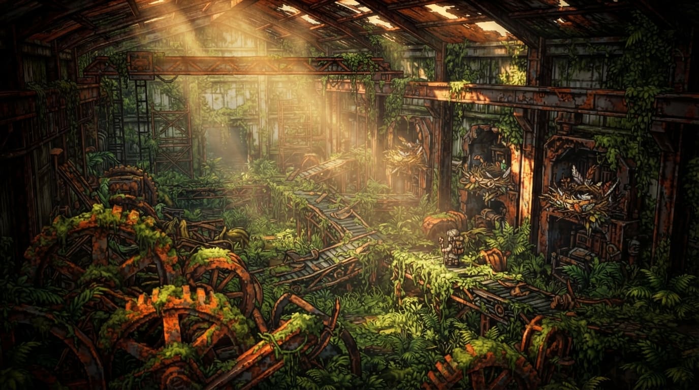 The Overgrown Clockwork Factory