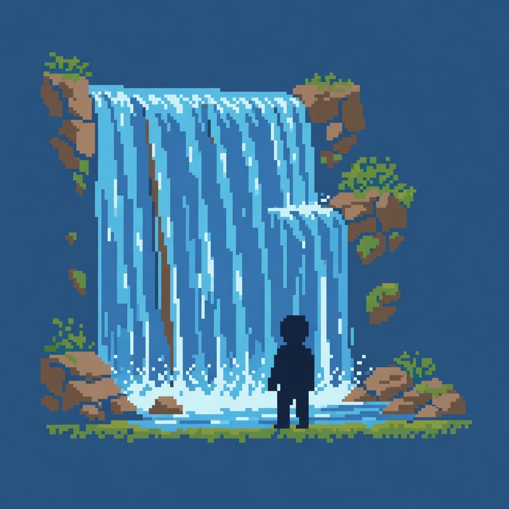 Pixel Waterfall