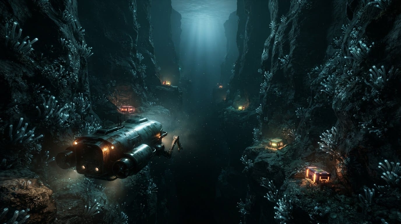 The Hadal trench canyon