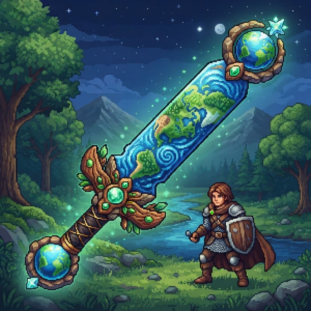 Pixel Earth Sword