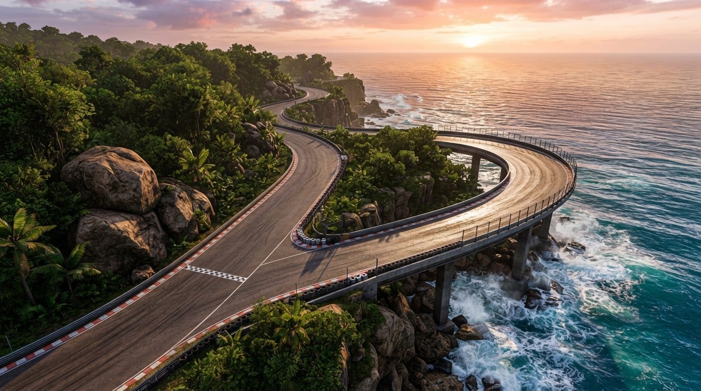 Tropical Island Coastal Road