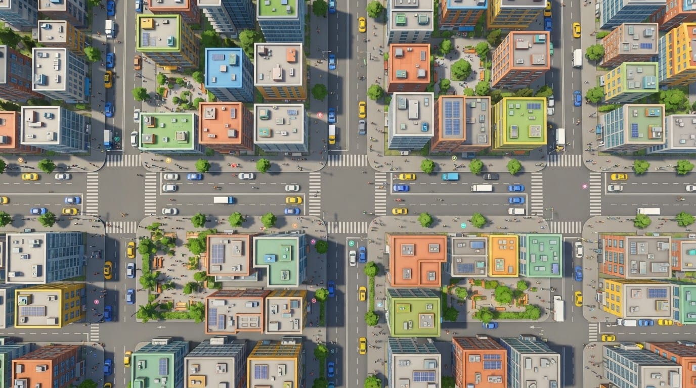 Centre-ville animé