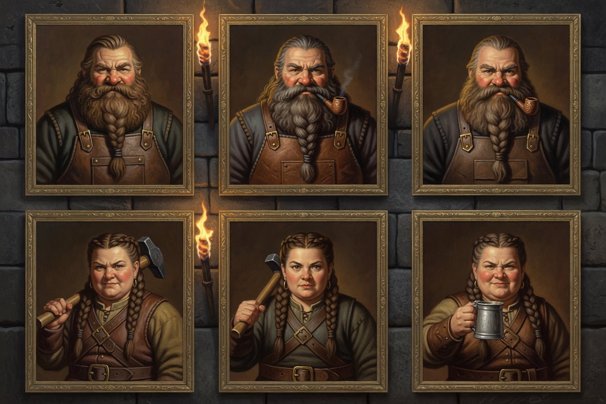 Hill dwarf portraits