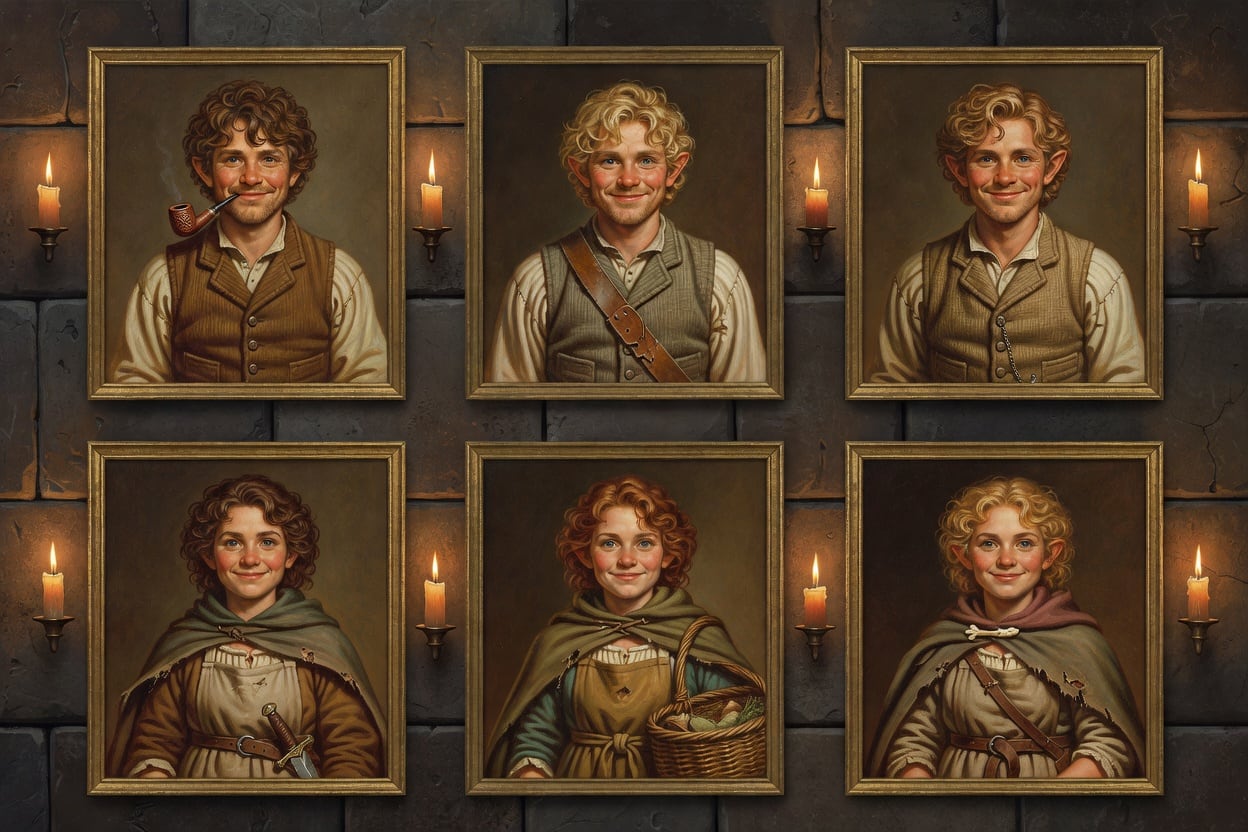 Lightfoot halfling portraits