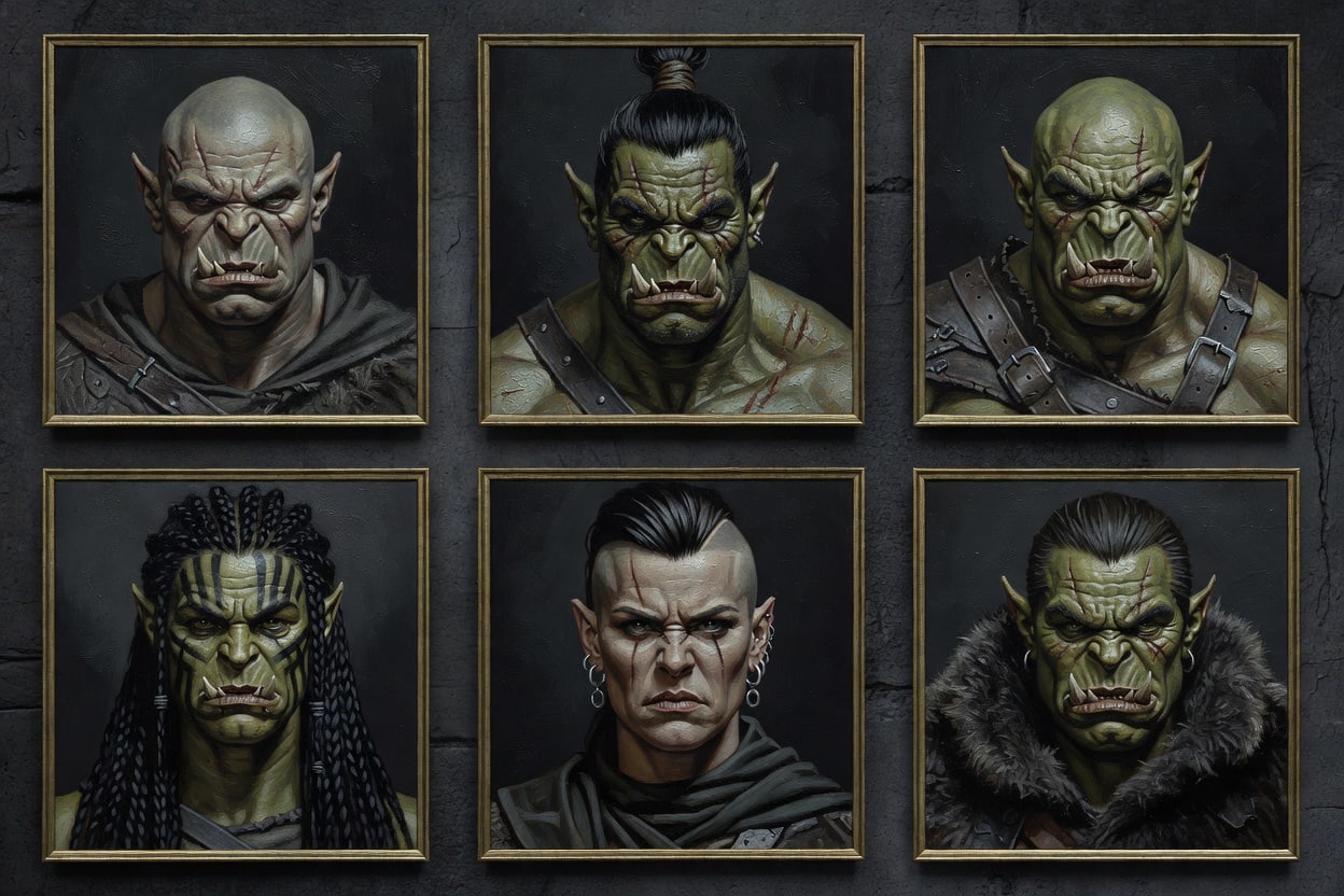 Half-orc portraits