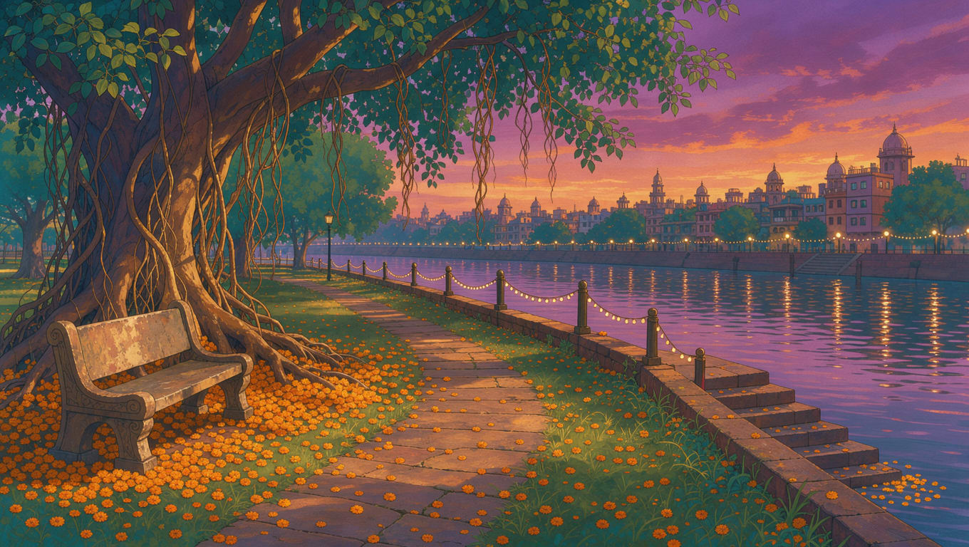 Riverside Park at Dusk