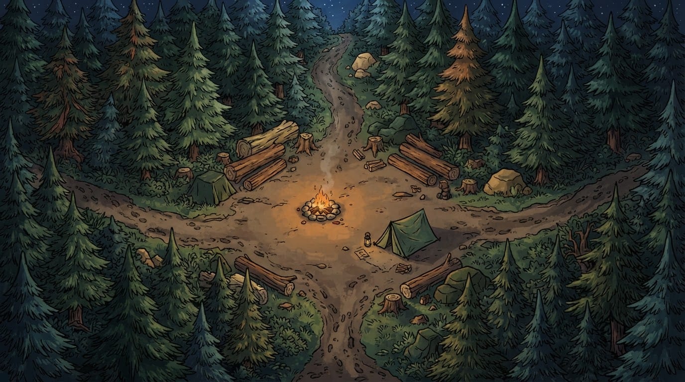 Dense pine forest