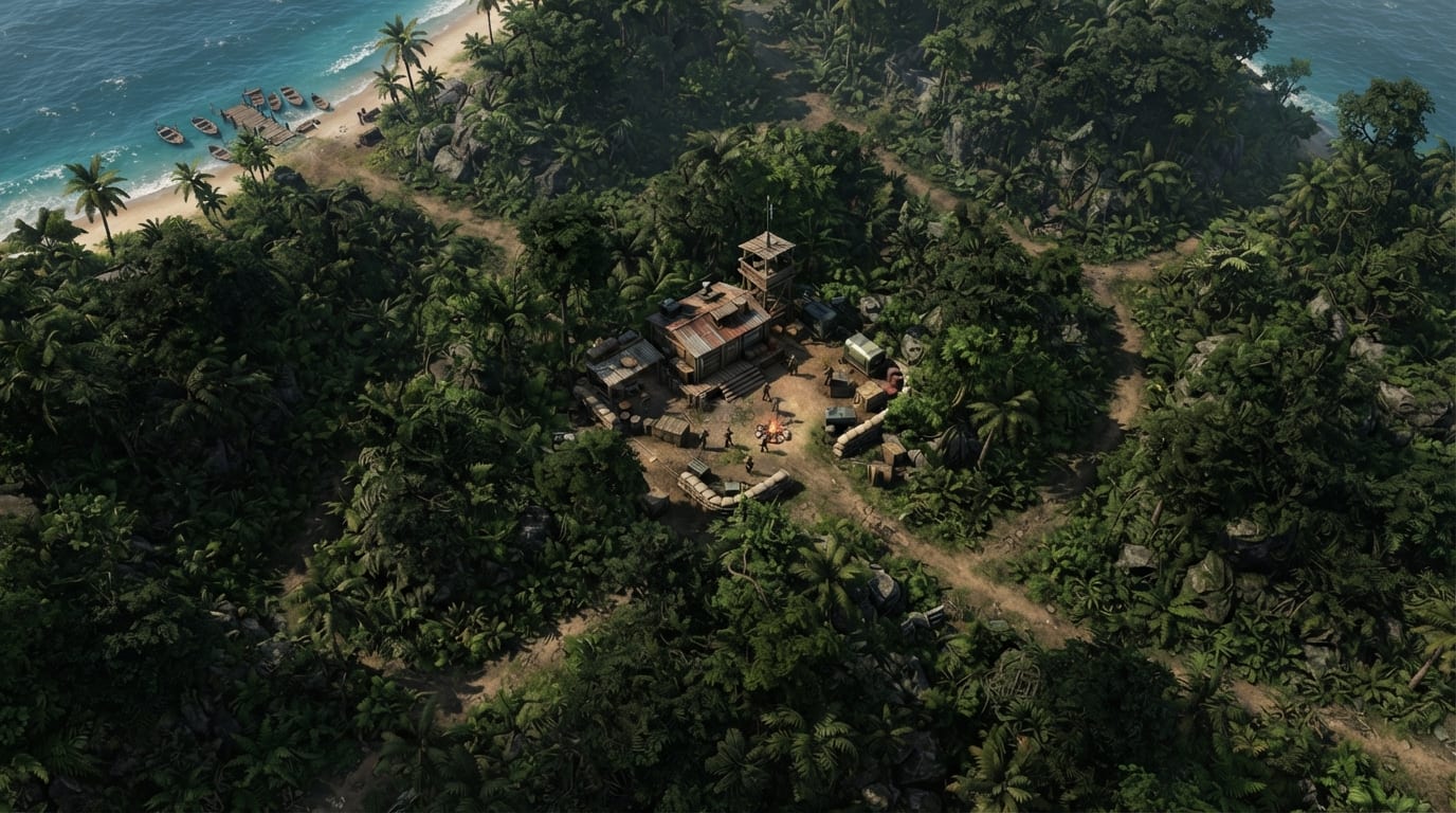 Dense Pacific Jungle Island