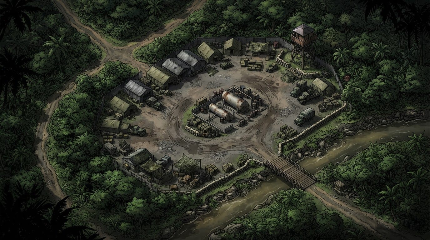 Base militar na selva