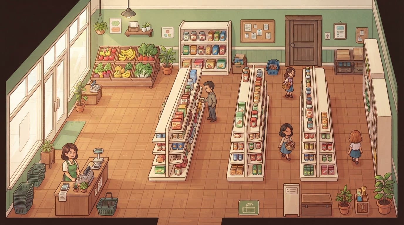 A cozy neighborhood store