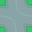 Tile Grass Road Crossing Round