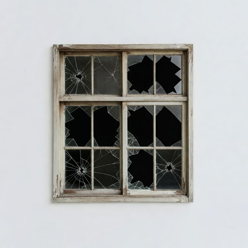 Broken School Window Concept