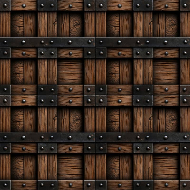 Dark Wood Iron Panel