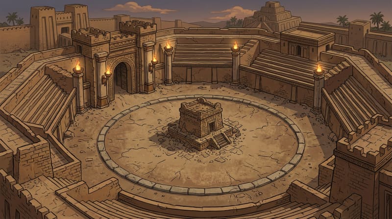 Combat Arena - Mud-Brick Backdrop (4 / 4)