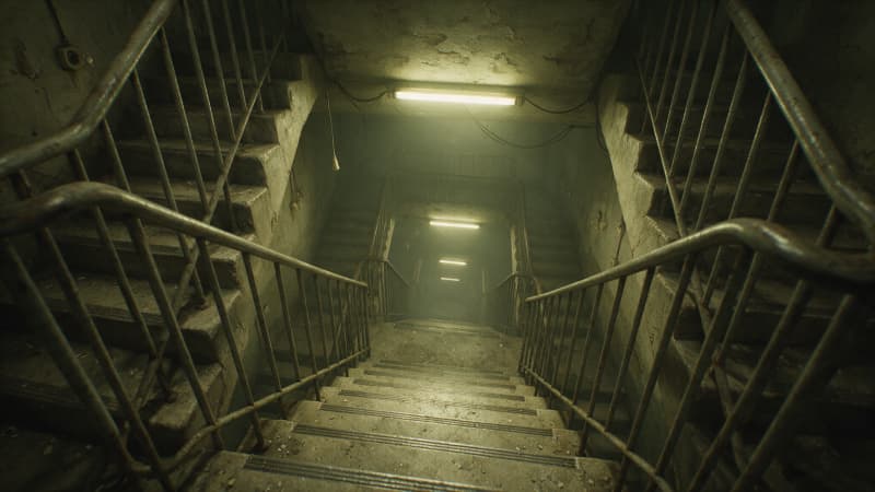 Backrooms Stairwell Escape Concept