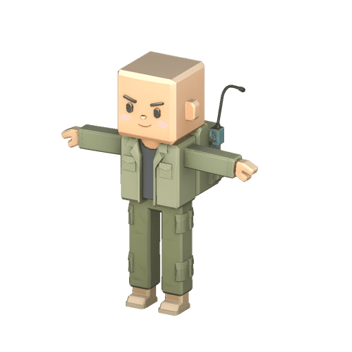 Brick-Force soldier character (unrigged)