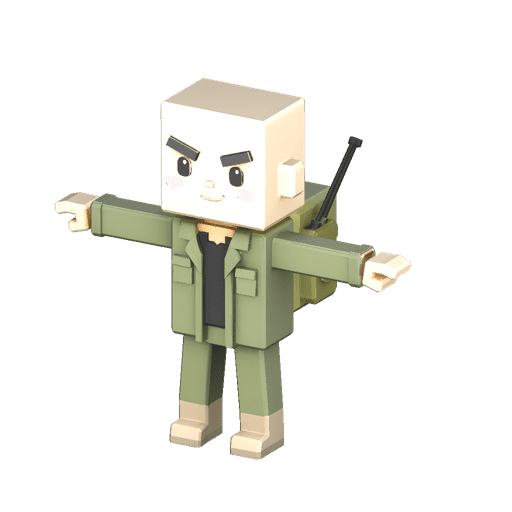 Brick-Force soldier character (unrigged v2)