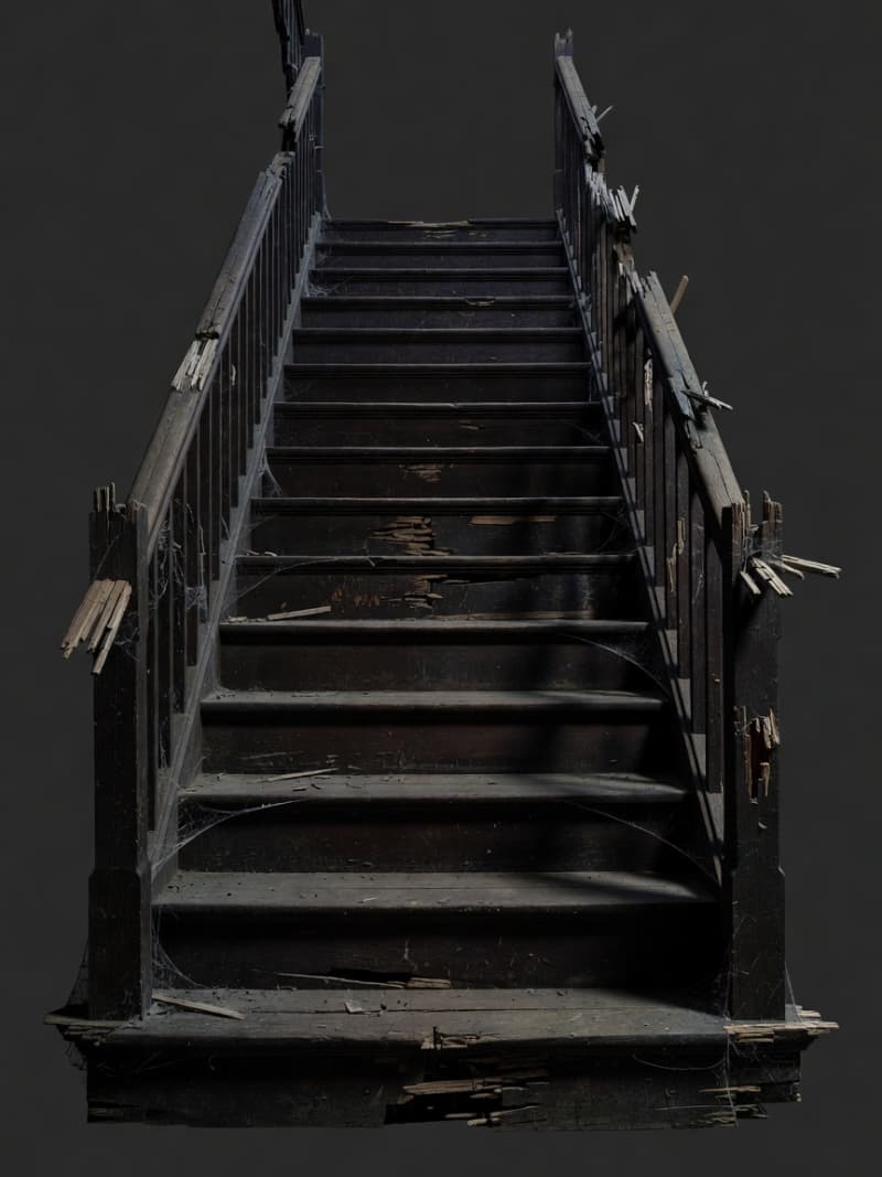 Horror Old Staircase