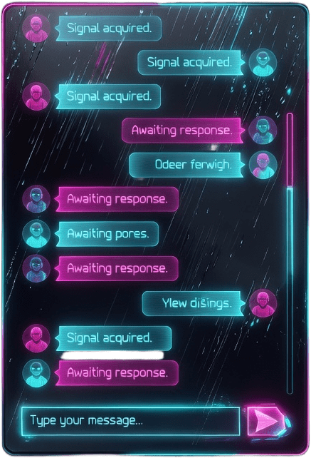 Cyberpunk Chat Window UI