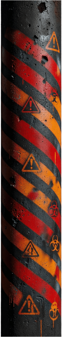 Sewer Pipe - Red Hazard Markings (4 / 4)