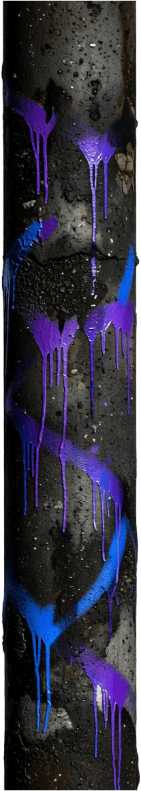 Sewer Pipe - Purple Blue Drips (1 / 4)