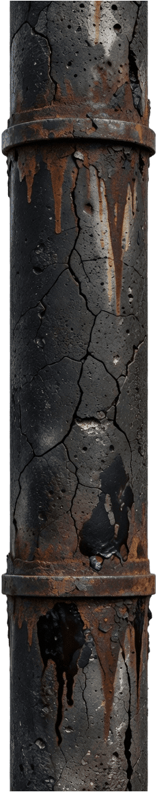 Sewer Pipe - Rust Cracks Stains (2 / 4)