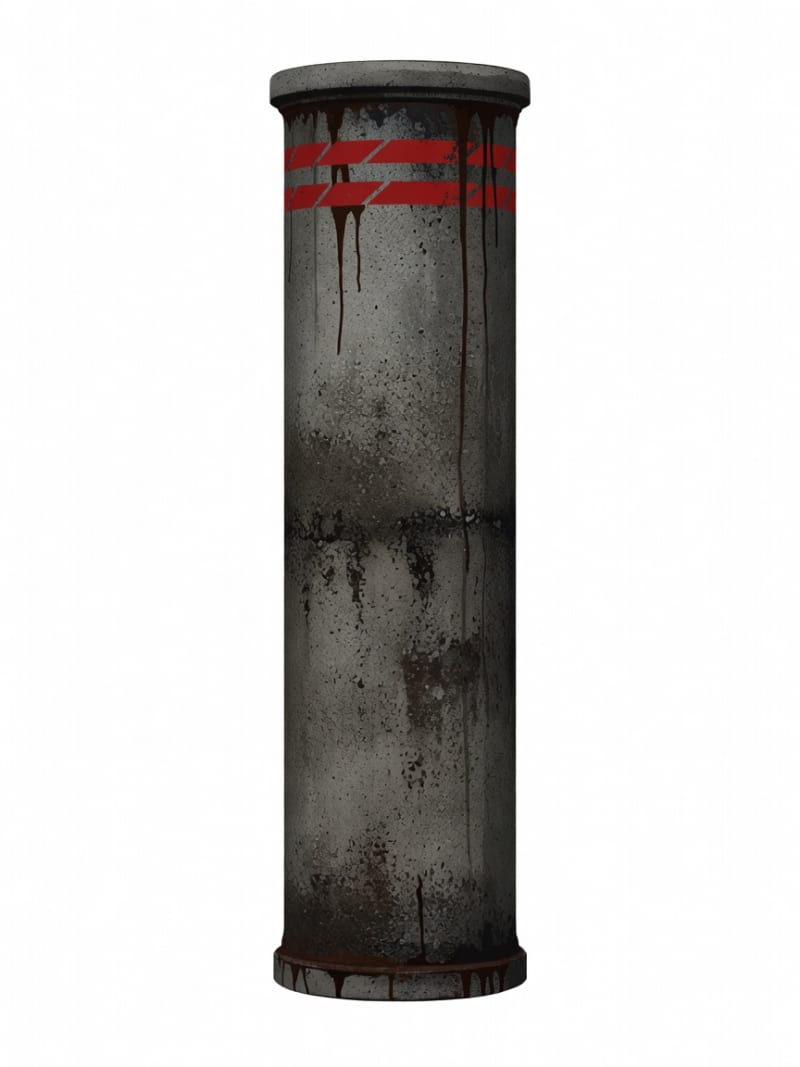 Tall Sewer Pipe - Red Hazard Industrial (3 / 4)