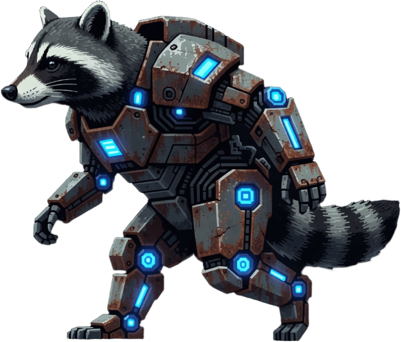Raccoon Walk Left Frames (3 / 4)