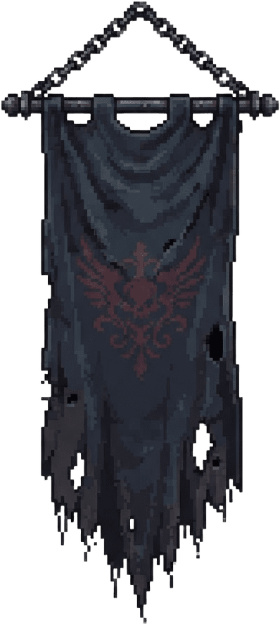 Gothic Hanging Banner Prop