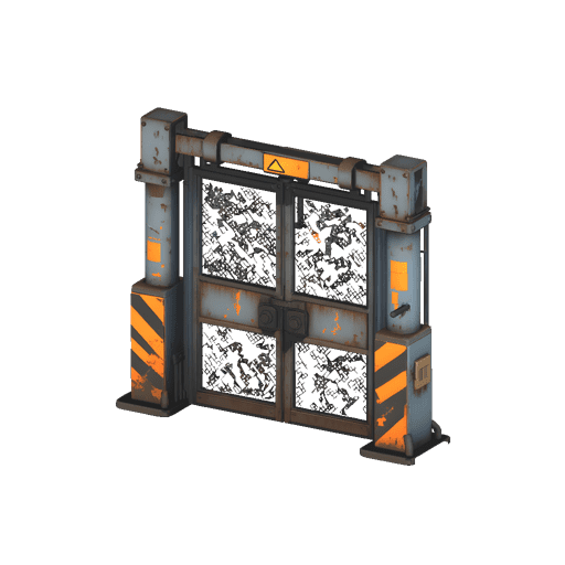 Heavy Industrial Security Doorway Model