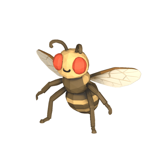 Stylized Low-poly Cartoon Fly Model
