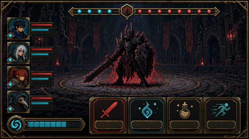 Turn Based Battle Interface Concept