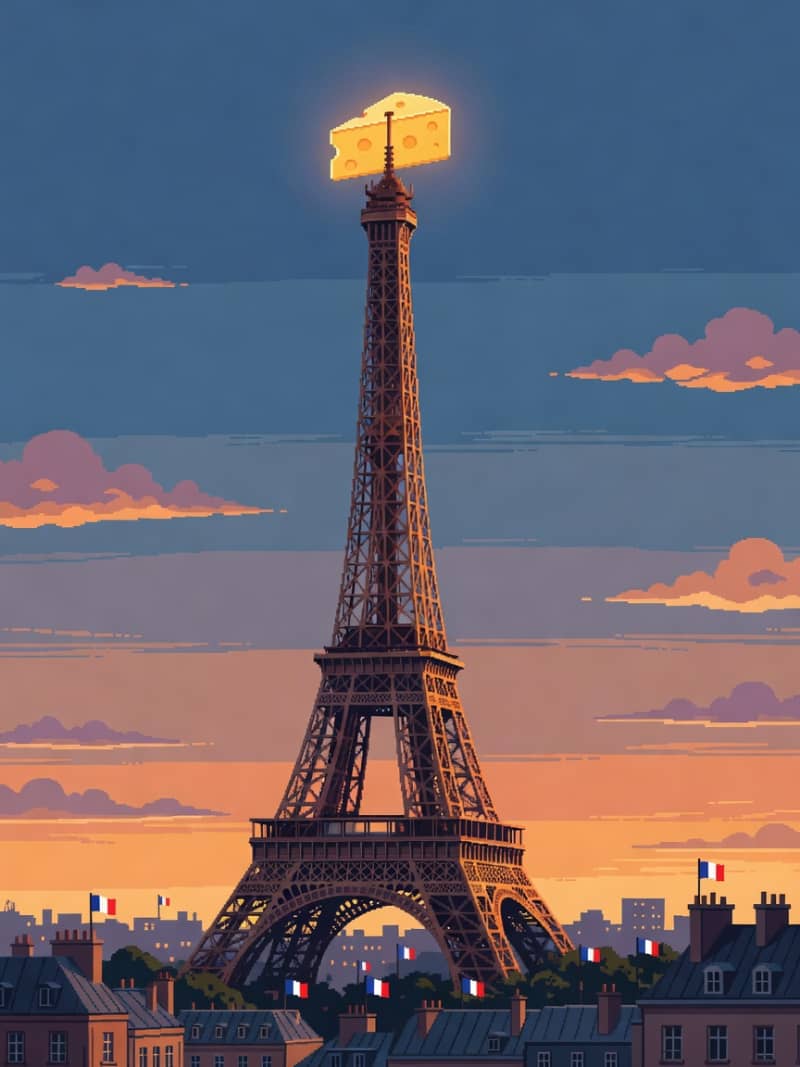 Eiffel Tower Paris Sunset