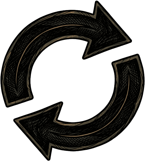Card icon cycle arrows