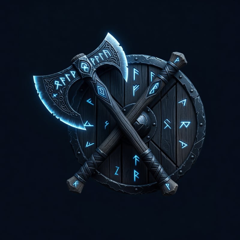Raid Icon - Axe and Shield